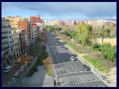 Views from Torres de Serranos 18 - the busy Carrer de la Blanqueria